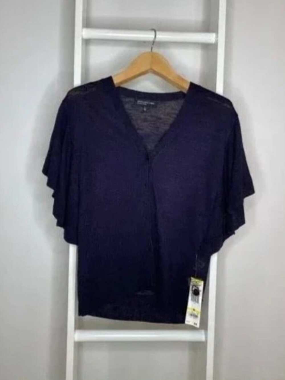 Jones New York Cardigan Sweater Womens M Indigo NEW